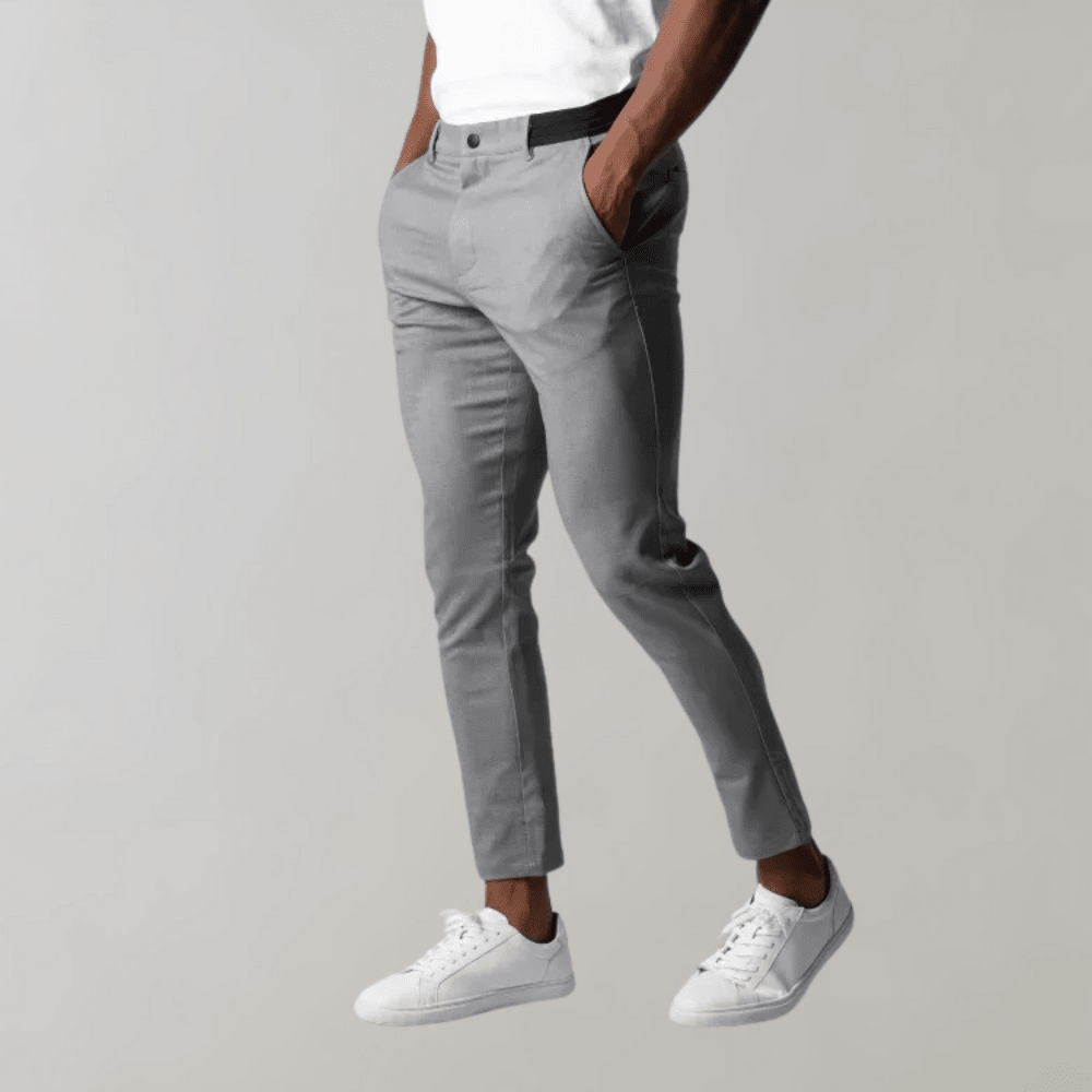 Men's Blue Slim Fit Casual Chinos