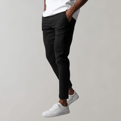 Men's Blue Slim Fit Casual Chinos