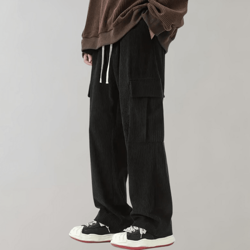 Men's Black Corduroy Trousers