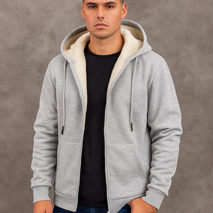 Men's Knitted Zip Up Casual Hoodie view 6