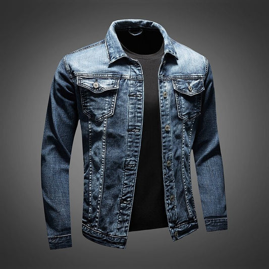 Men's Denim Blue Denim Jacket in Denim Blue