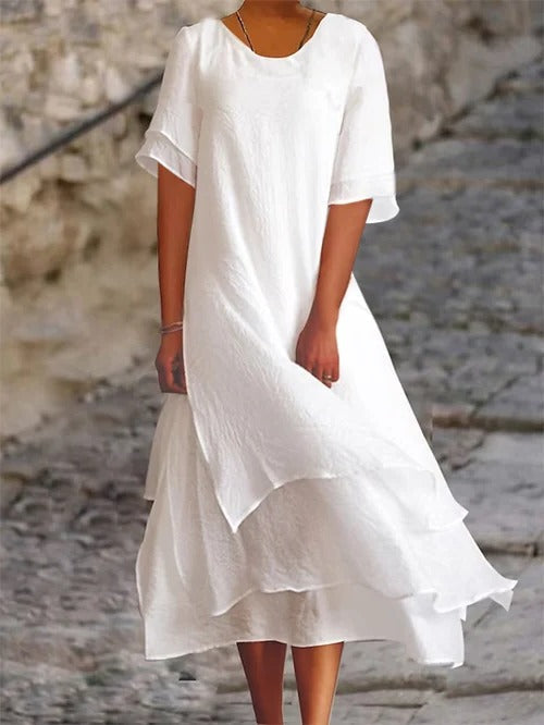 Women's Draped Midi Dress