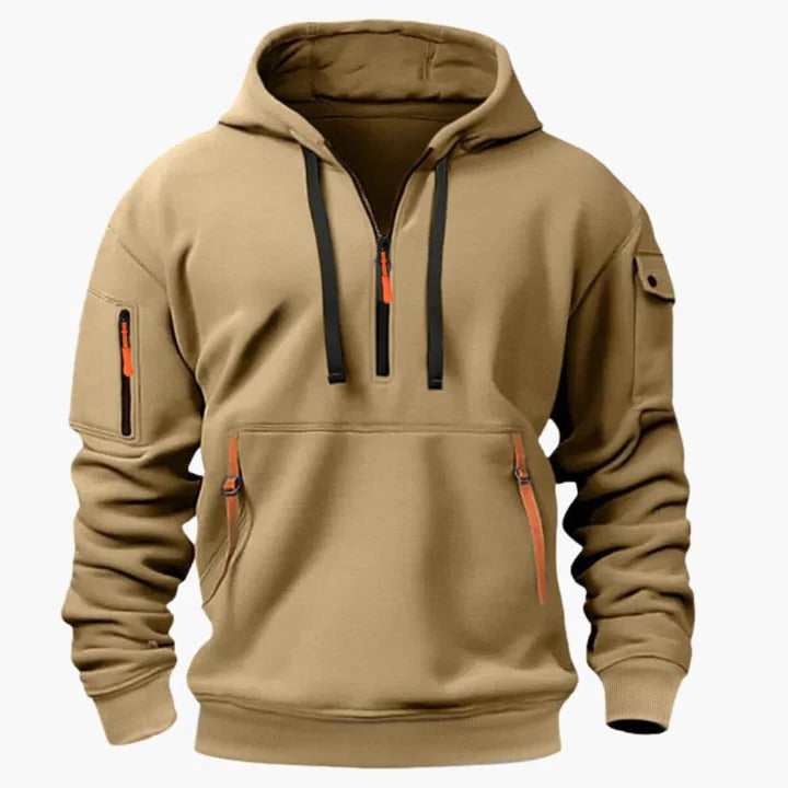 Men's Utility Hoodie in Khaki