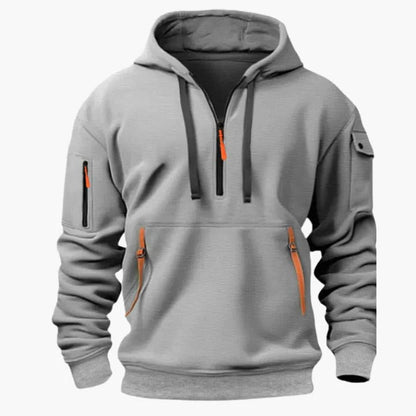 Men's Utility Hoodie in Light Gray