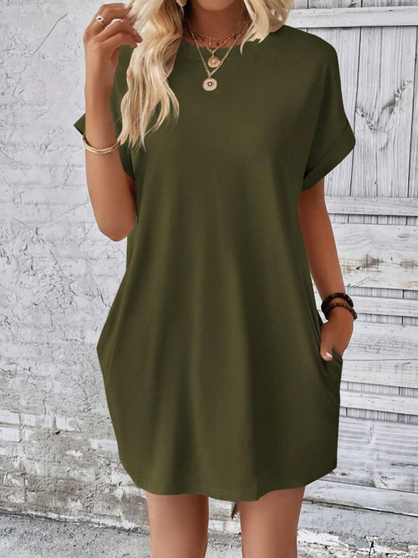 Women's Relaxed Fit Short Sleeve Maxi Dress