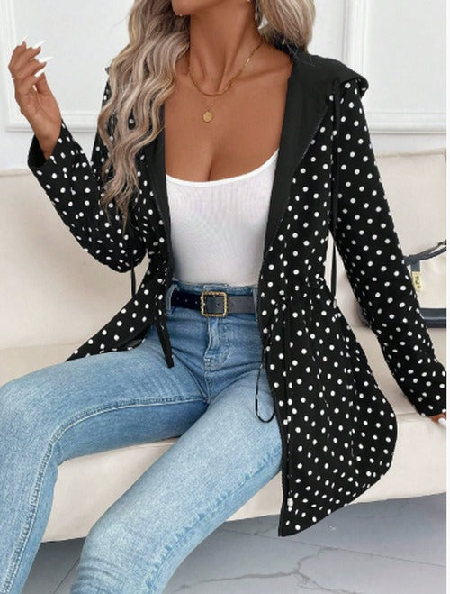 Women's Leopard Print Hooded Casual Bomber Jacket view 4