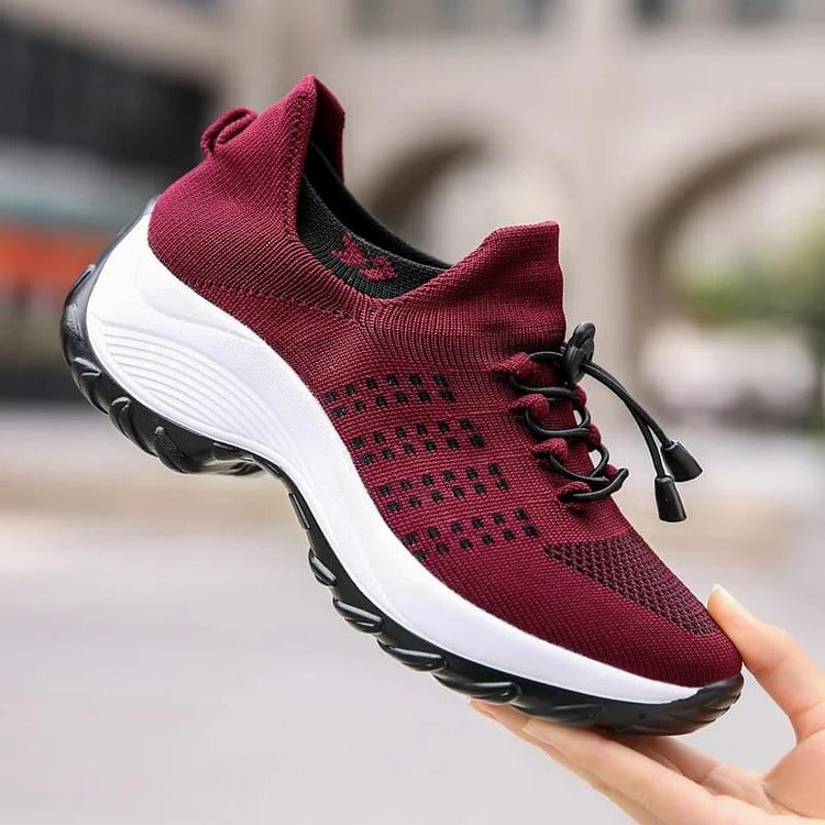 Women's Black Purple Trainers in Red
