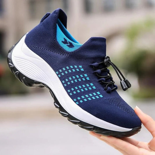 Women's Black Purple Trainers in Blue