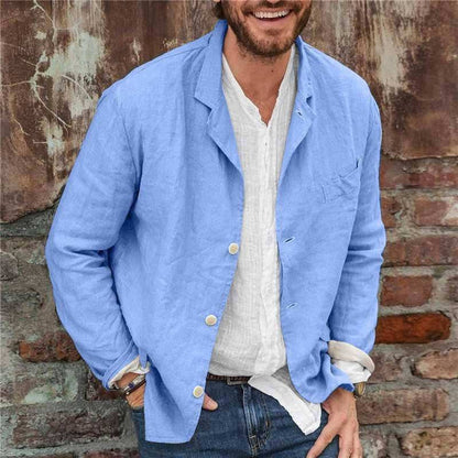Men's Casual Winter Coat in Blue