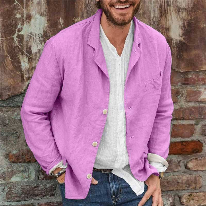 Men's Casual Winter Coat in Purple