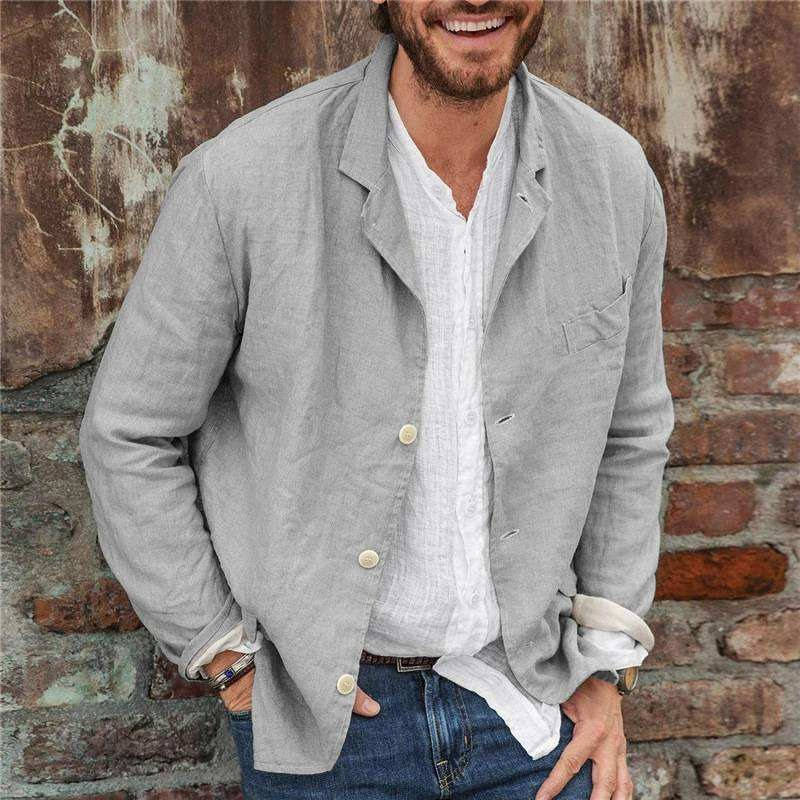 Men's Casual Winter Coat in Gray