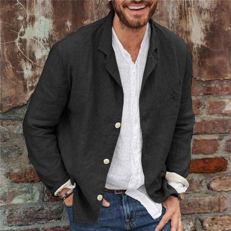 Men's Casual Winter Coat in Black