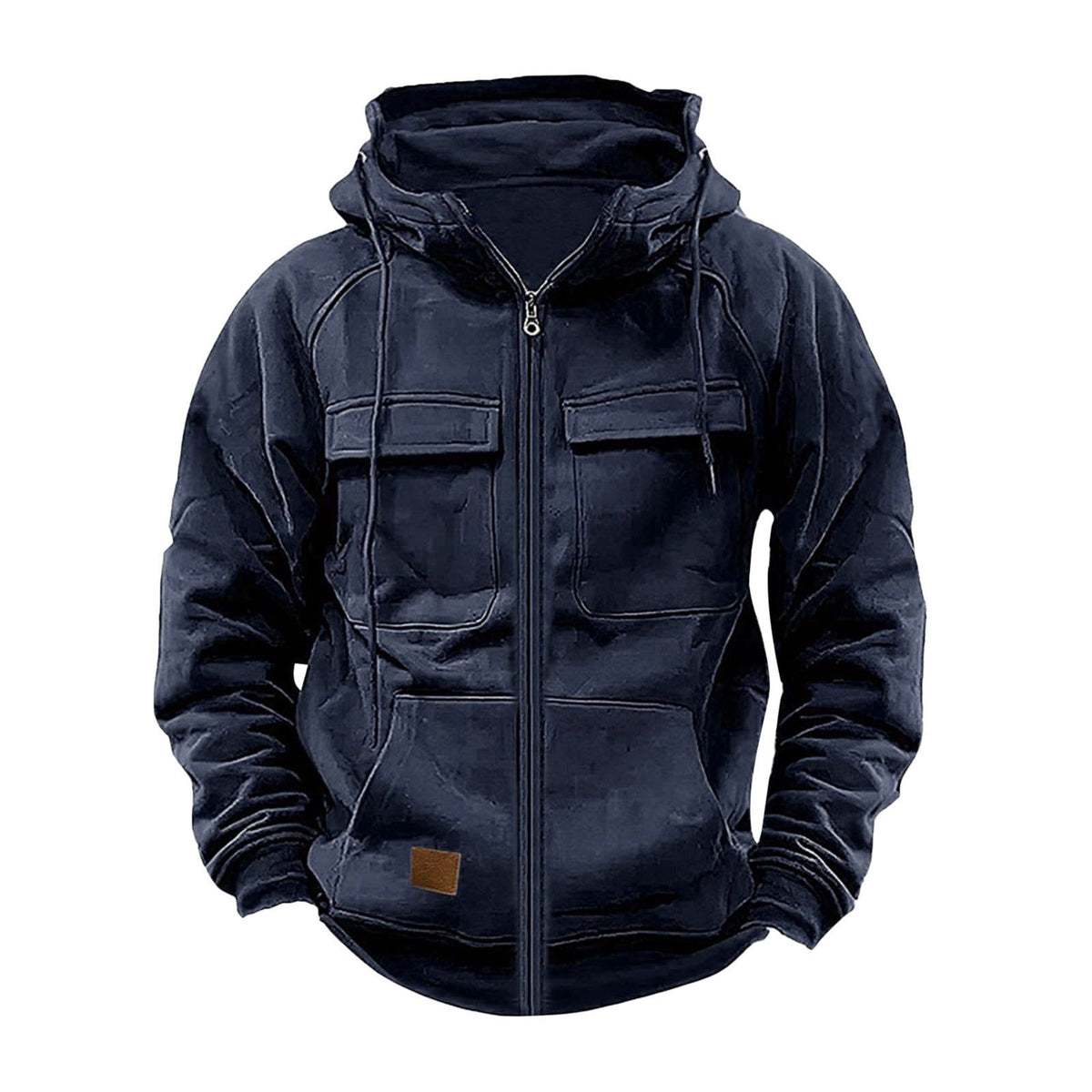 Men's Relaxed Fit Half Zip Hoodie in Navy