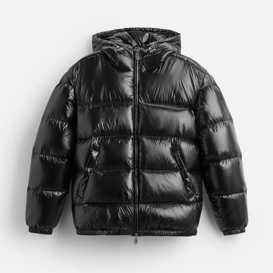 Men's Hooded Oversized Quilted Jacket