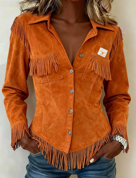 Women's Orange Winter Coat in Orange