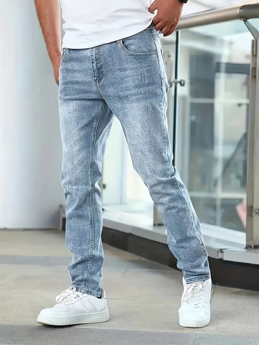 Men's Jeans With Pockets in Acid Blue