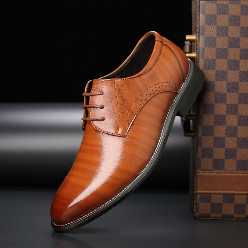 Men's Blue Walking Shoes in Tan Brown