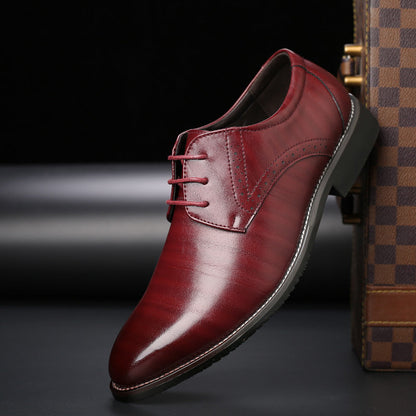 Men's Blue Walking Shoes in Burgundy
