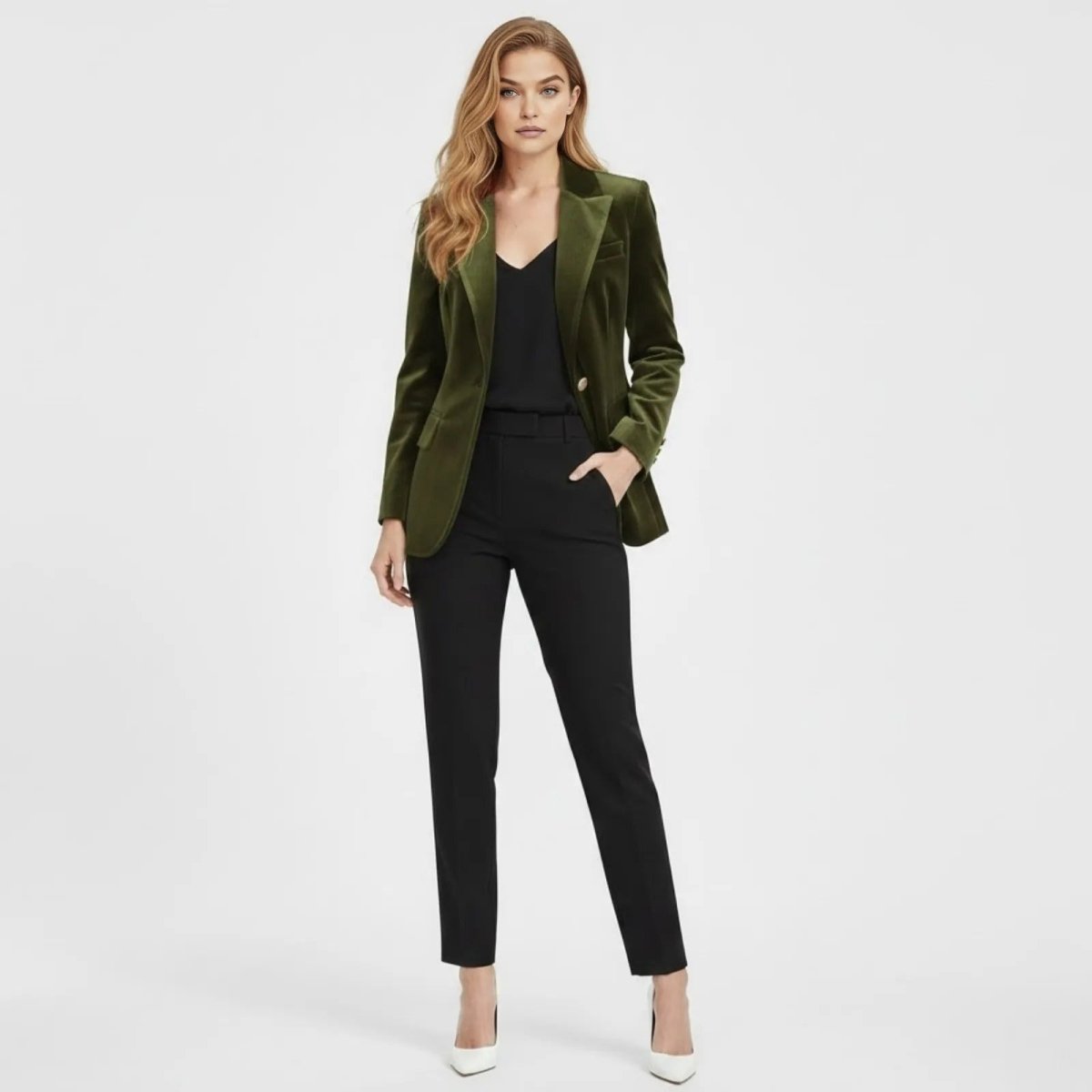 Women's Black Gold Tailored Blazer