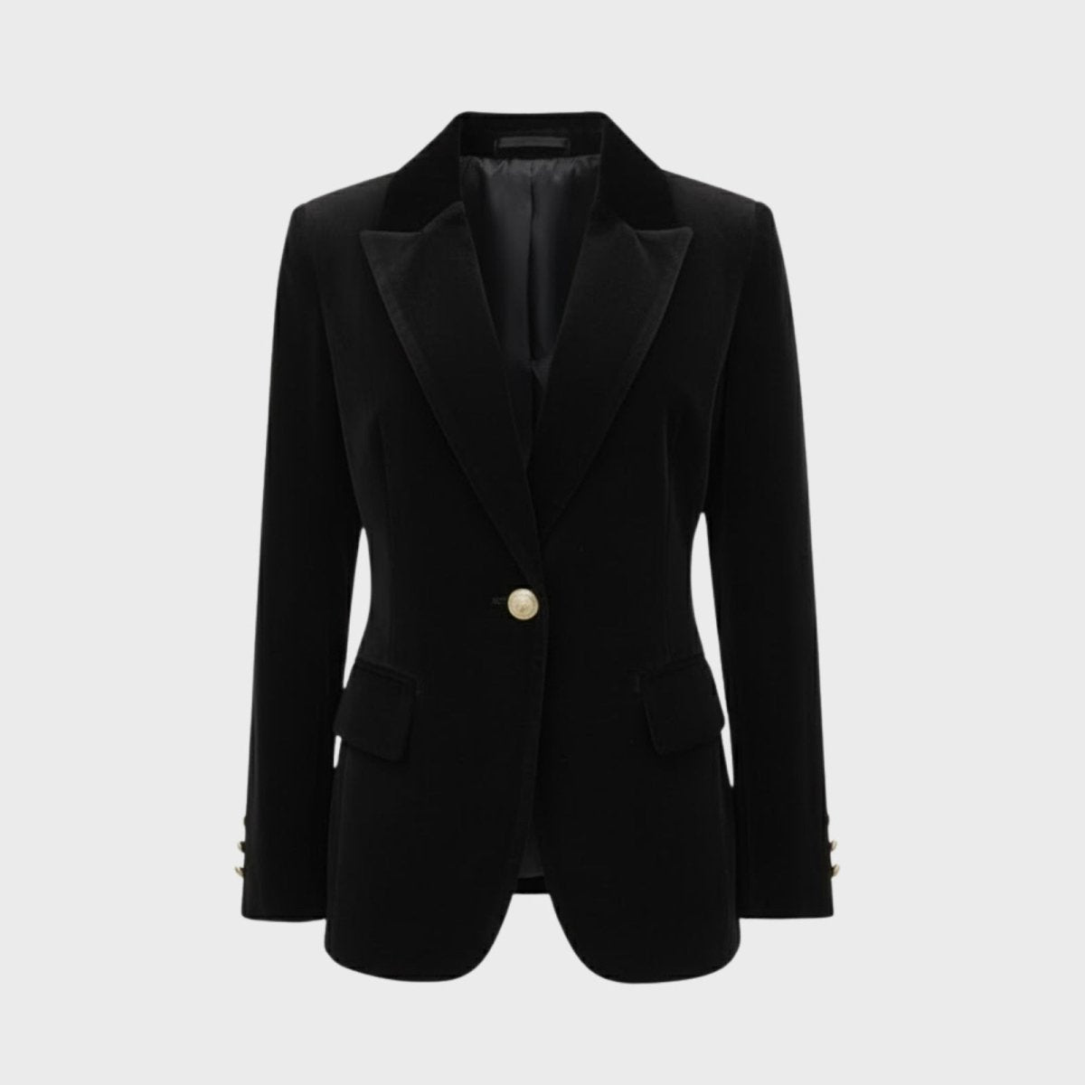 Women's Black Gold Tailored Blazer in Black Gold