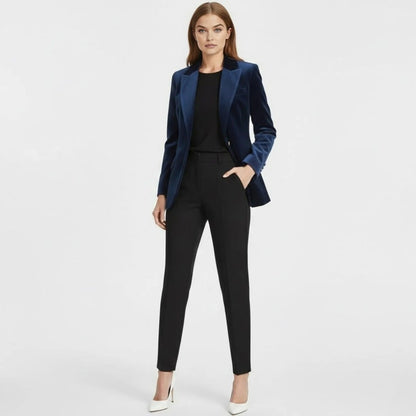 Women's Black Gold Tailored Blazer in Blue
