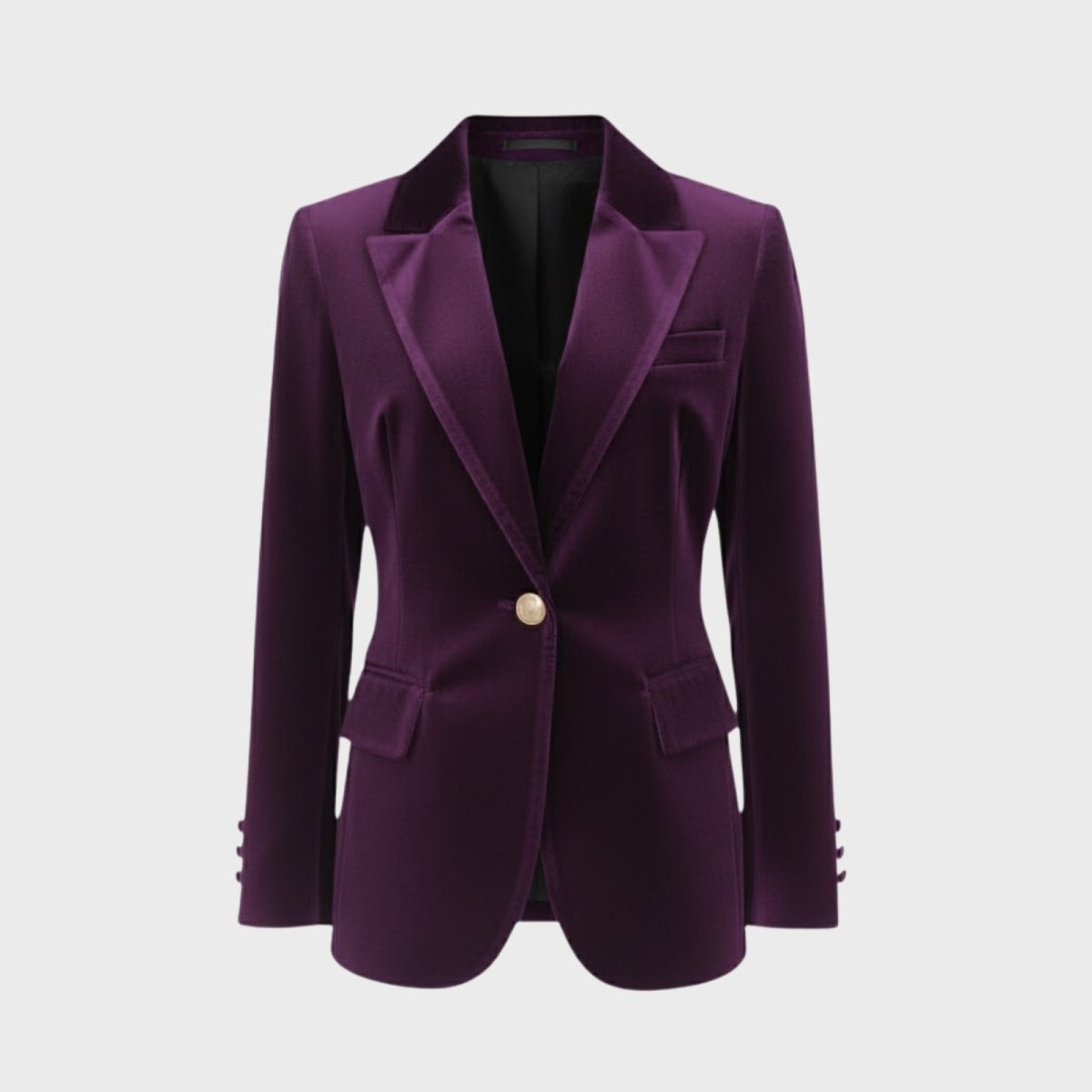 Women's Black Gold Tailored Blazer in Purple