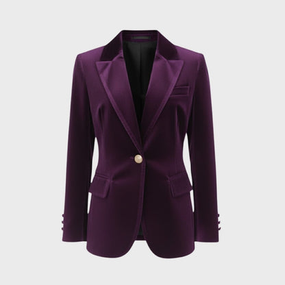 Women's Black Gold Tailored Blazer in Purple