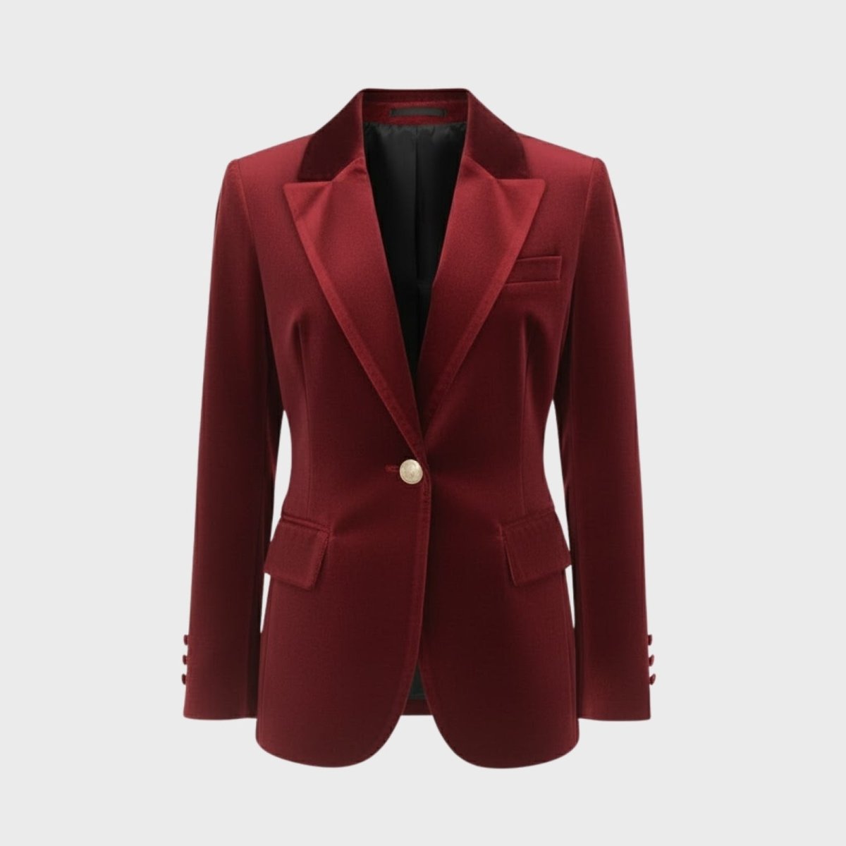 Women's Black Gold Tailored Blazer in Red