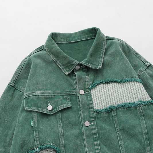 Men's Green Denim Jacket