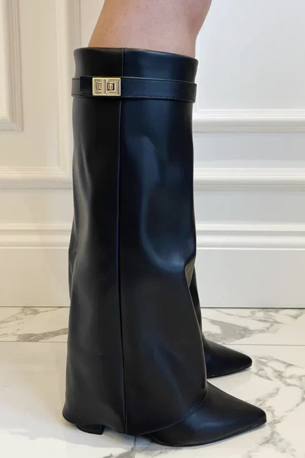 Women's Faux Leather Ankle Boots view 6