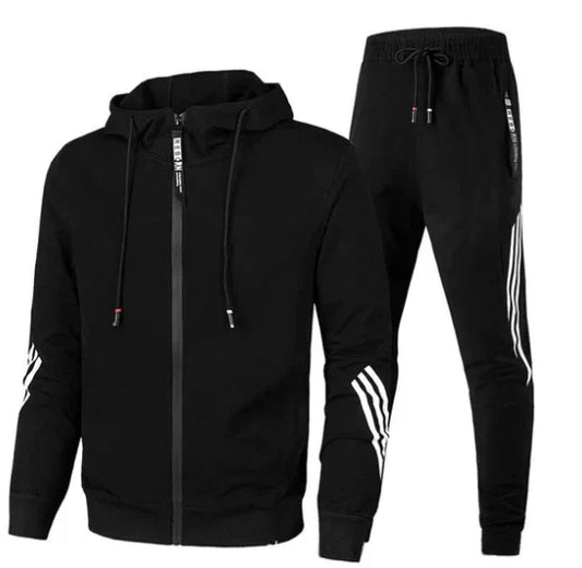 Men's Zip Up Hooded Two Piece Set