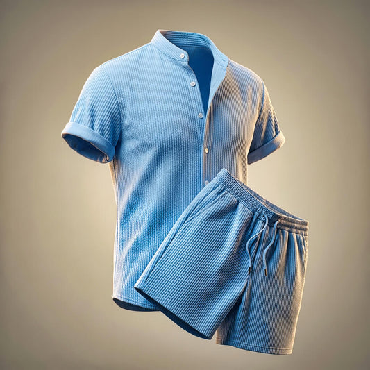 Men's Sky Blue Two Piece Set in Sky Blue