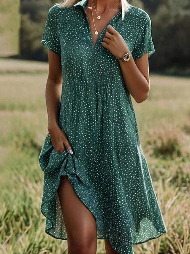 Women's Green Shirt Dress
