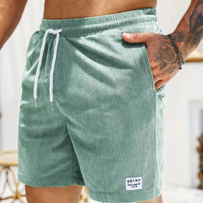 Men's Relaxed Fit Drawstring Textured Adjustable Shorts