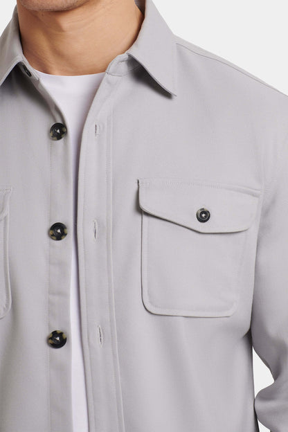 Men's Stretch Long Sleeve Patch Pocket Overshirt