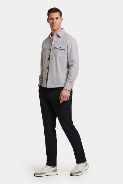 Men's Stretch Long Sleeve Patch Pocket Overshirt