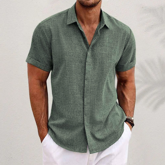 Men's Short Sleeve Textured Shirt
