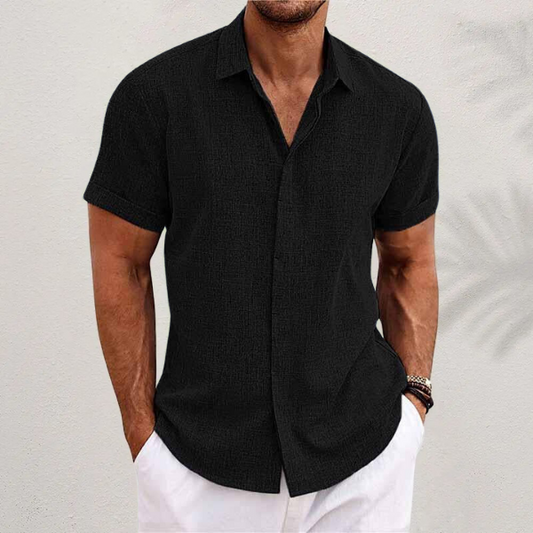 Men's Short Sleeve Textured Shirt view 2