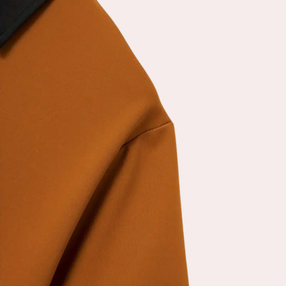 Men's Orange Relaxed Fit Short Sleeve Casual Polo Shirt