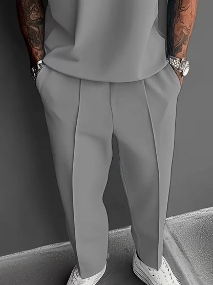 Men's Relaxed Fit Short Sleeve Casual Two Piece Set