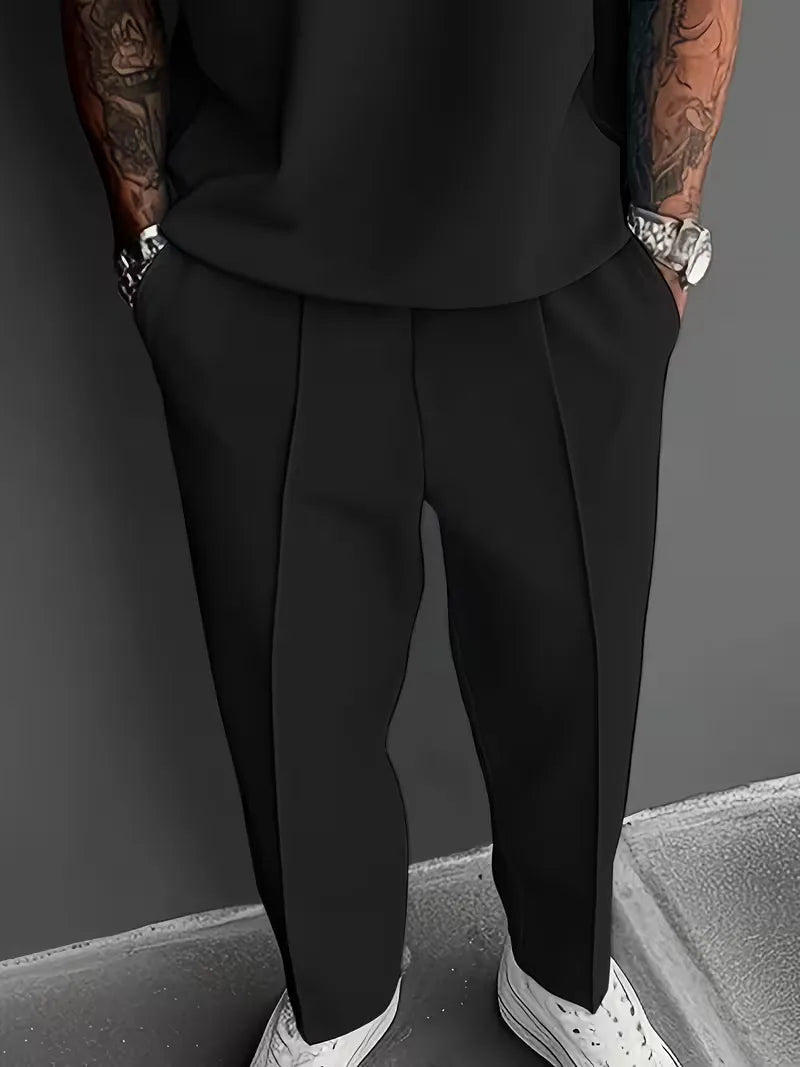 Men's Relaxed Fit Short Sleeve Casual Two Piece Set