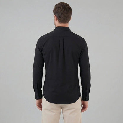 Men's Slim Fit Mandarin Collar Long Sleeve Button Front Shirt