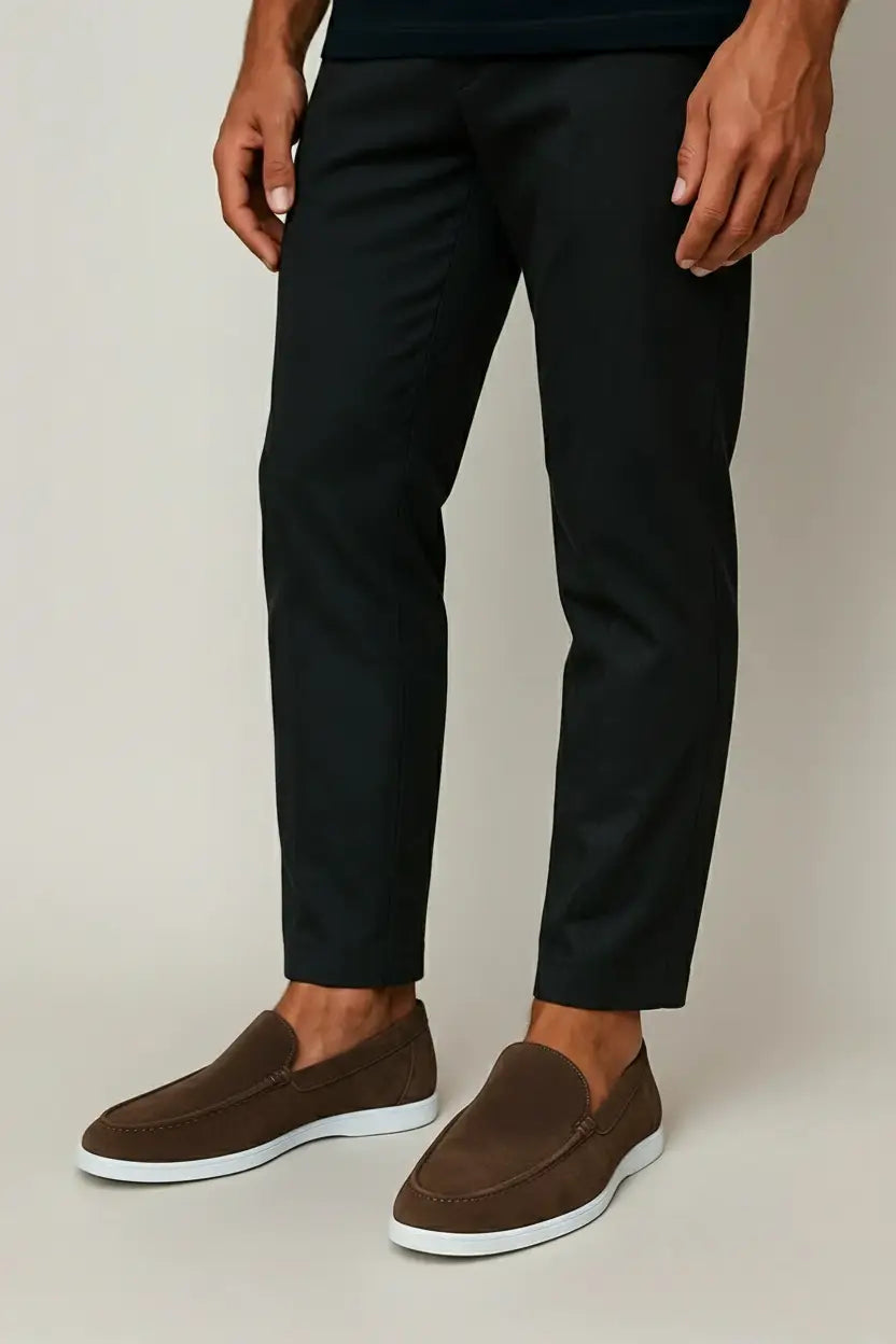 Men's Contrast Sole Slip On Casual Loafers
