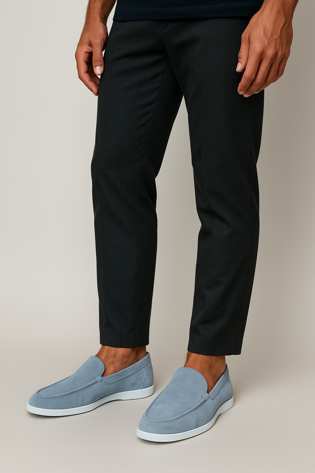 Men's Contrast Sole Slip On Casual Loafers