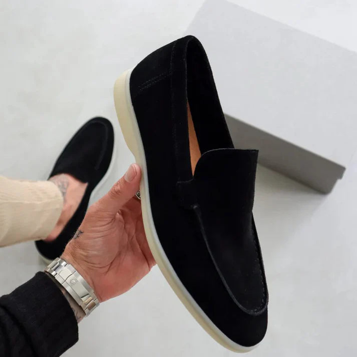 Men's Contrast Sole Slip On Casual Loafers
