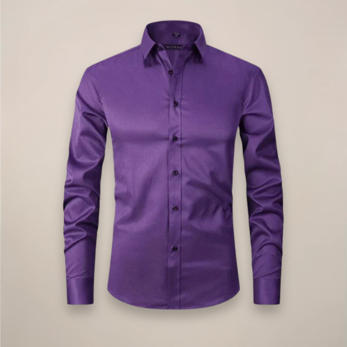 Men's Relaxed Fit Long Sleeve Button Front Patch Pocket Shirt