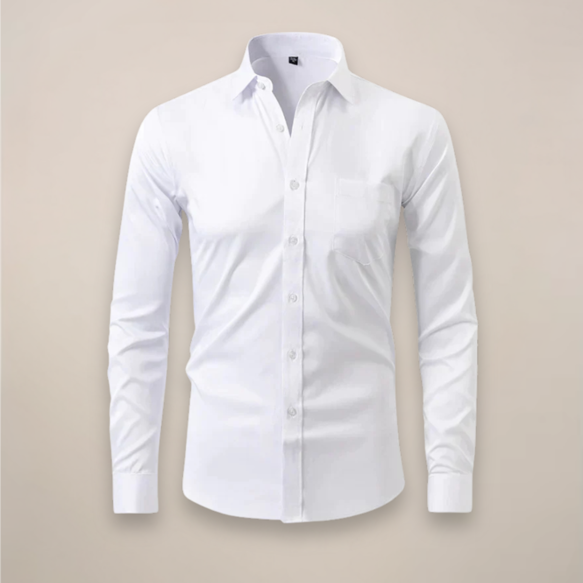 Men's Relaxed Fit Long Sleeve Button Front Patch Pocket Shirt