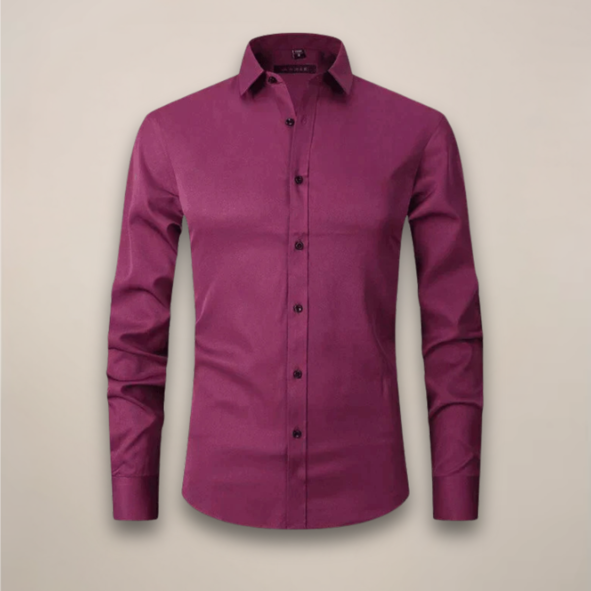 Men's Relaxed Fit Long Sleeve Button Front Patch Pocket Shirt
