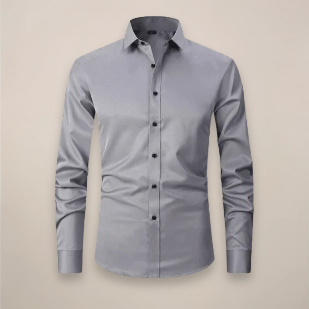 Men's Relaxed Fit Long Sleeve Button Front Patch Pocket Shirt