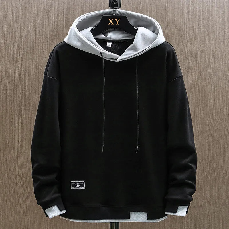 Men's Black Hoodie in Black
